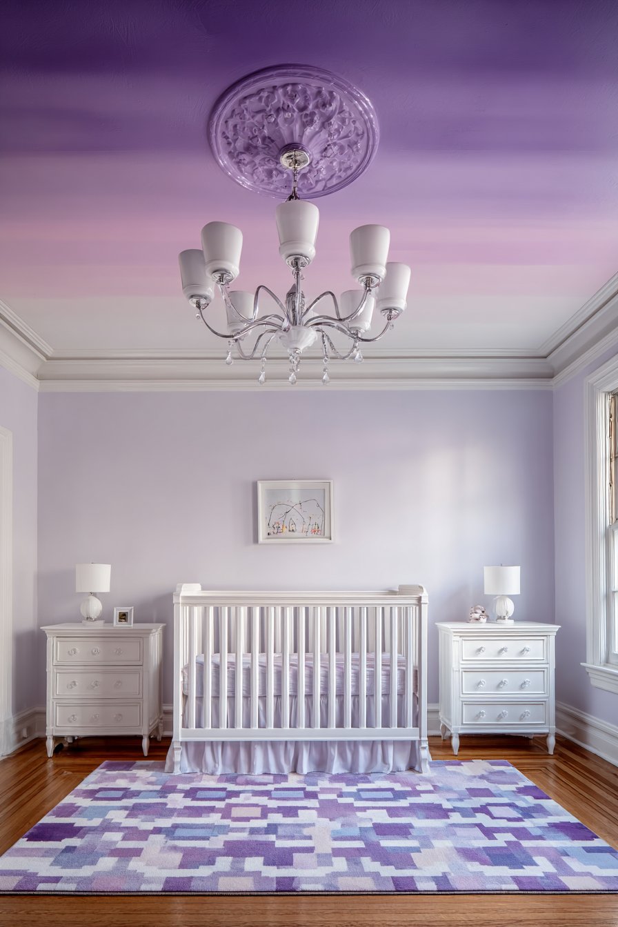Whimsical Ombre Ceiling Treatment