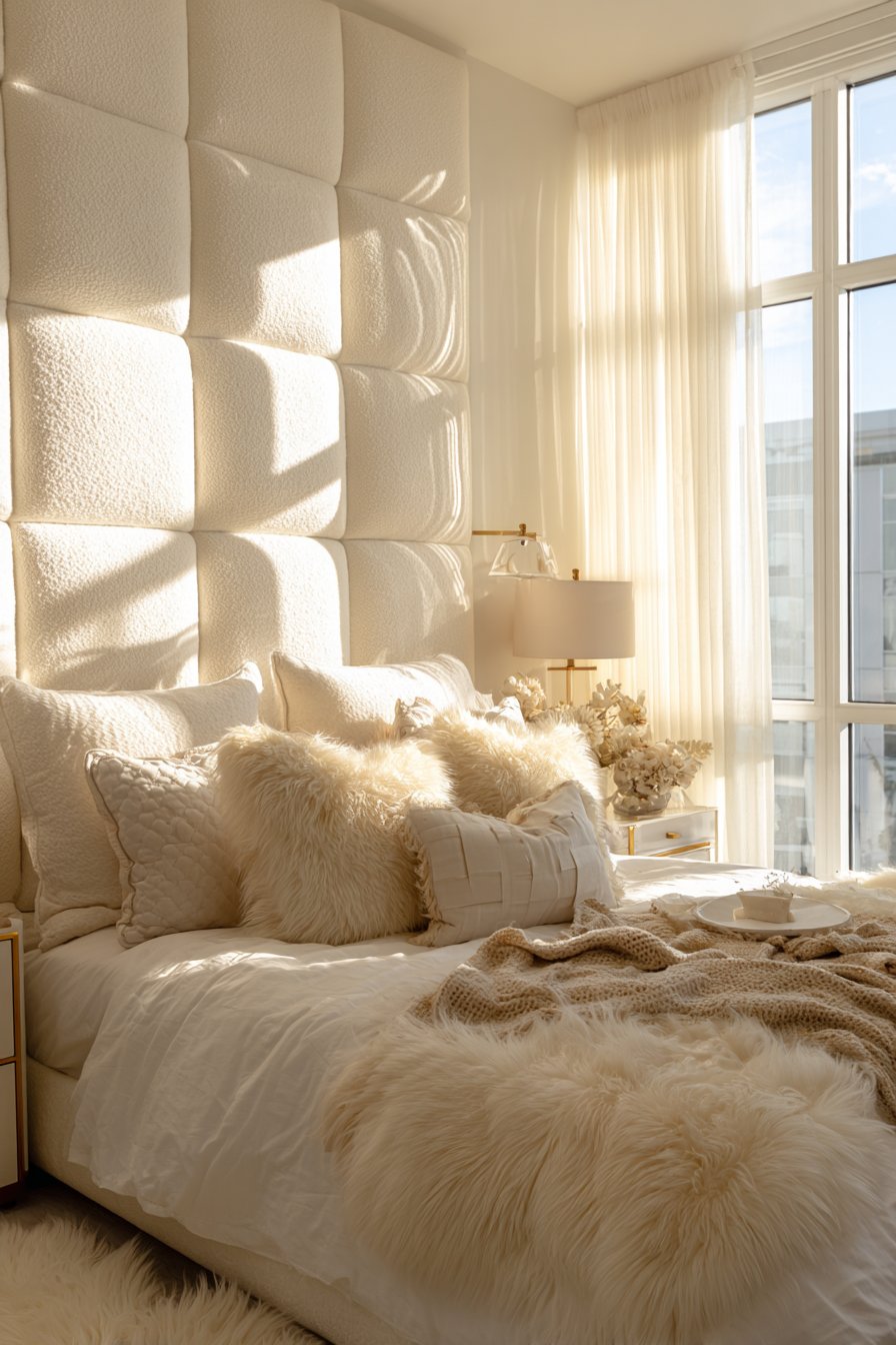 Luxurious Bouclé Bedroom