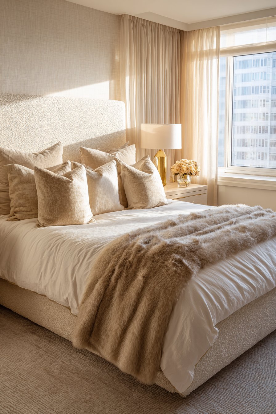 Luxurious Bouclé Bedroom