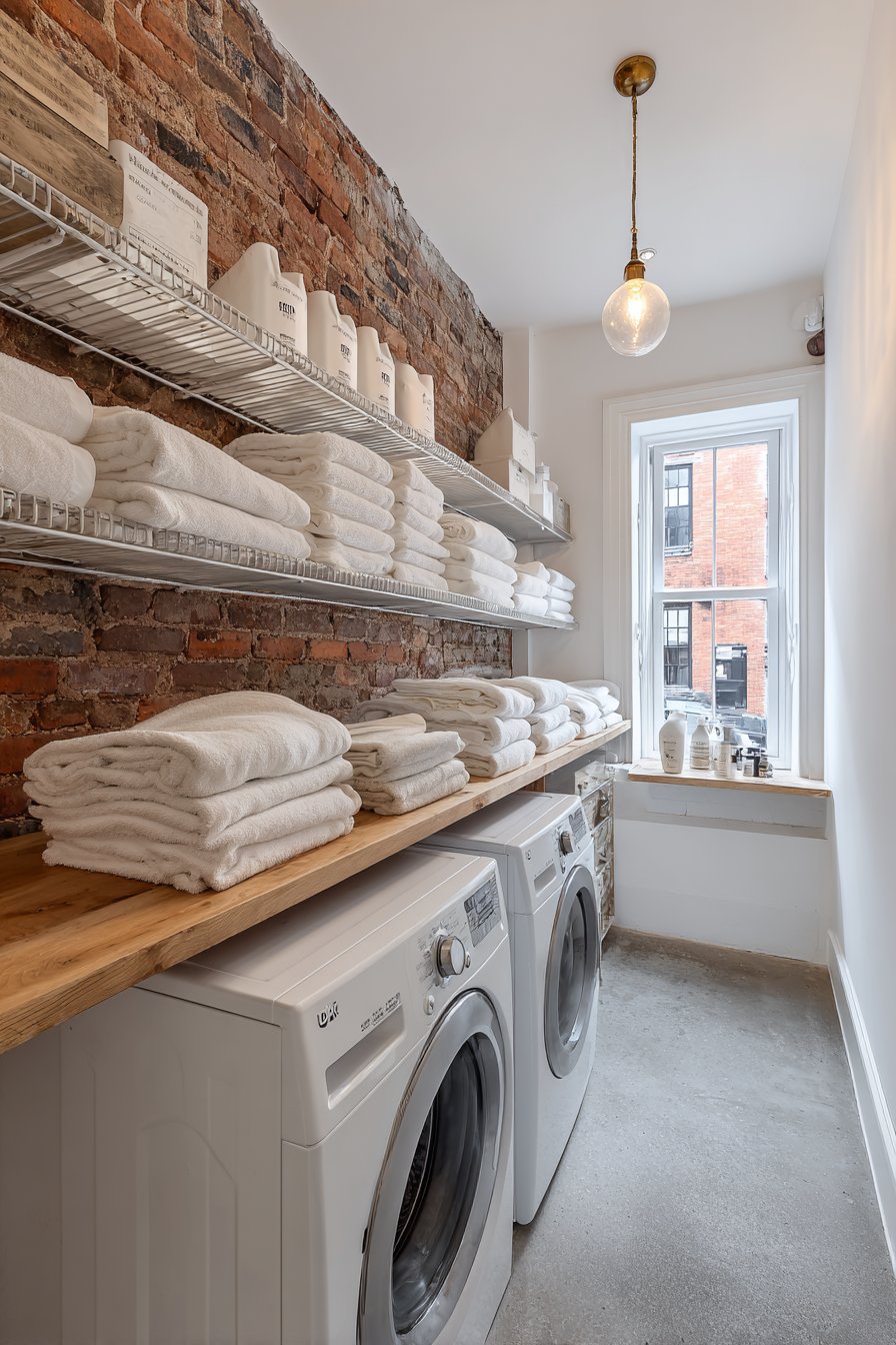 Industrial Brick and Butcher Block Efficiency