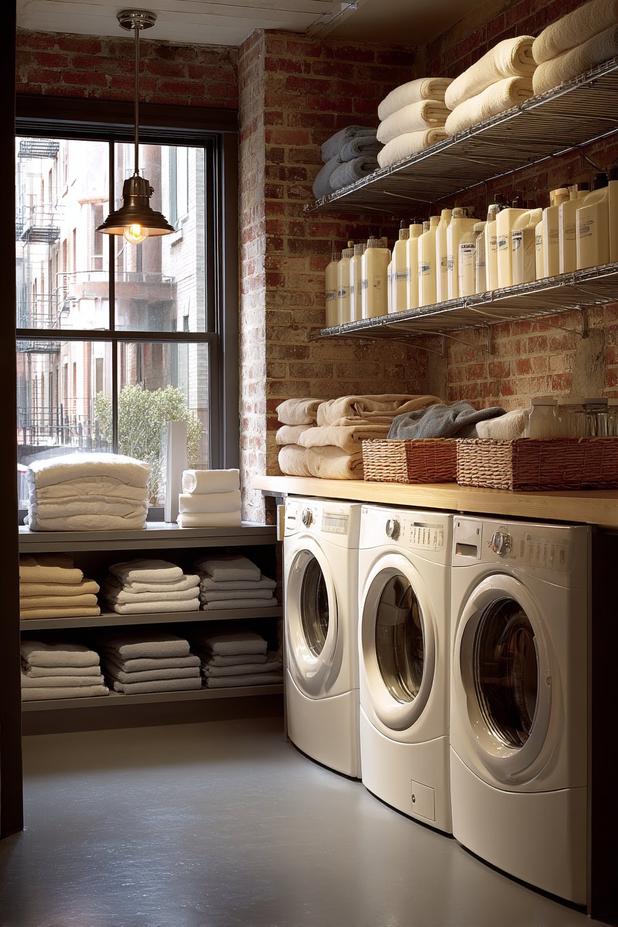 Industrial Brick and Butcher Block Efficiency