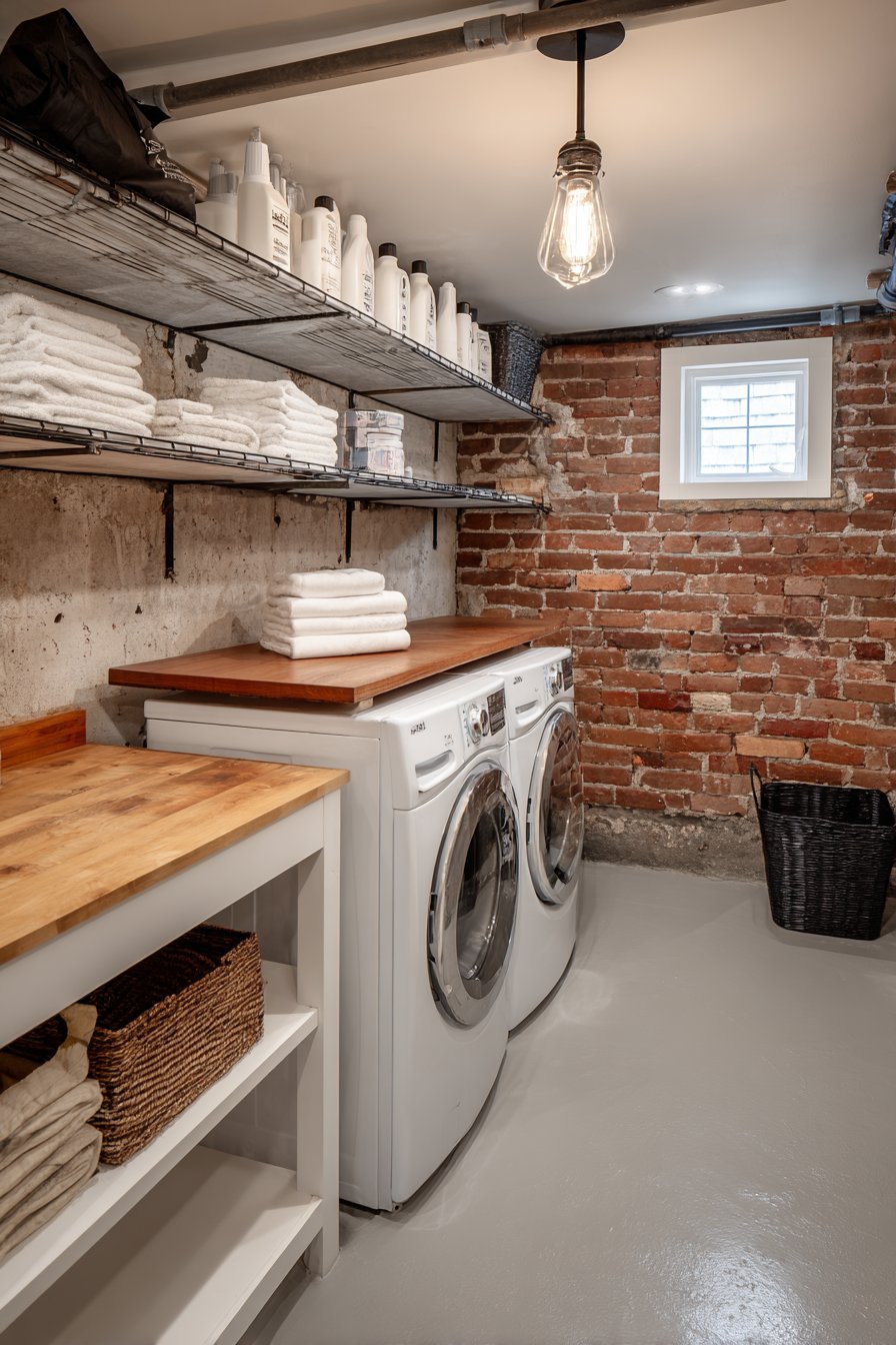 Industrial Brick and Butcher Block Efficiency