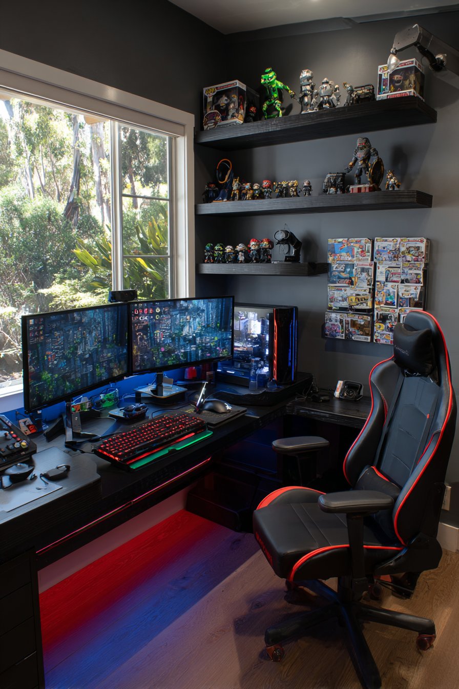 Custom Built-In Gaming Command Center