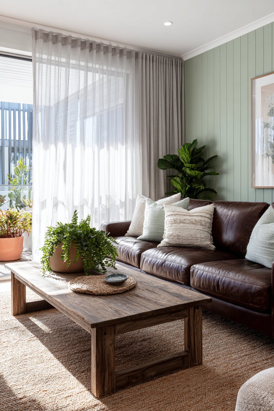 Chocolate Leather and Sage Green Sanctuary