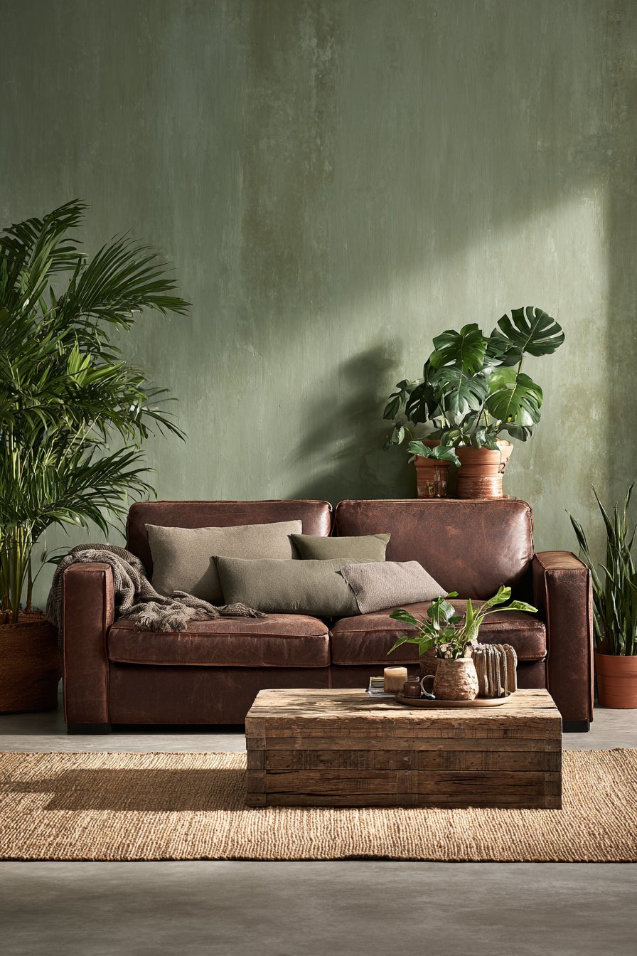 Chocolate Leather and Sage Green Sanctuary