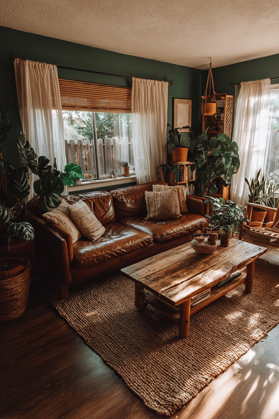 Chocolate Leather and Sage Green Sanctuary