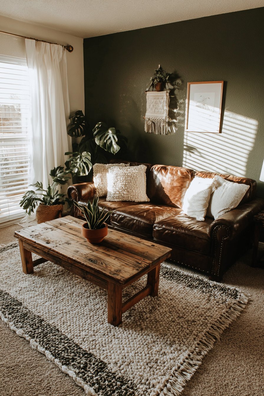 Chocolate Leather and Sage Green Sanctuary