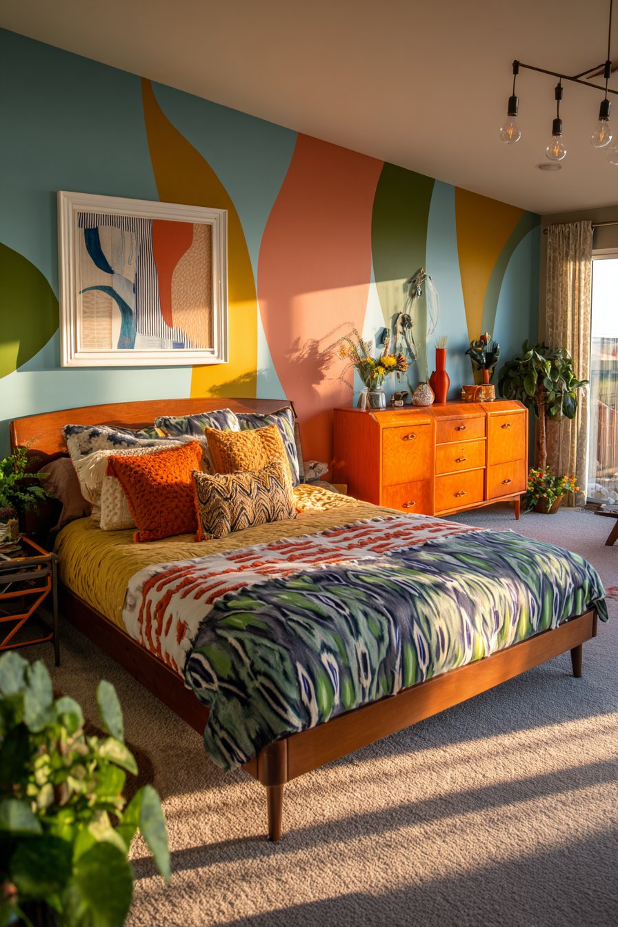 Bold Geometric Accent Wall Paradise