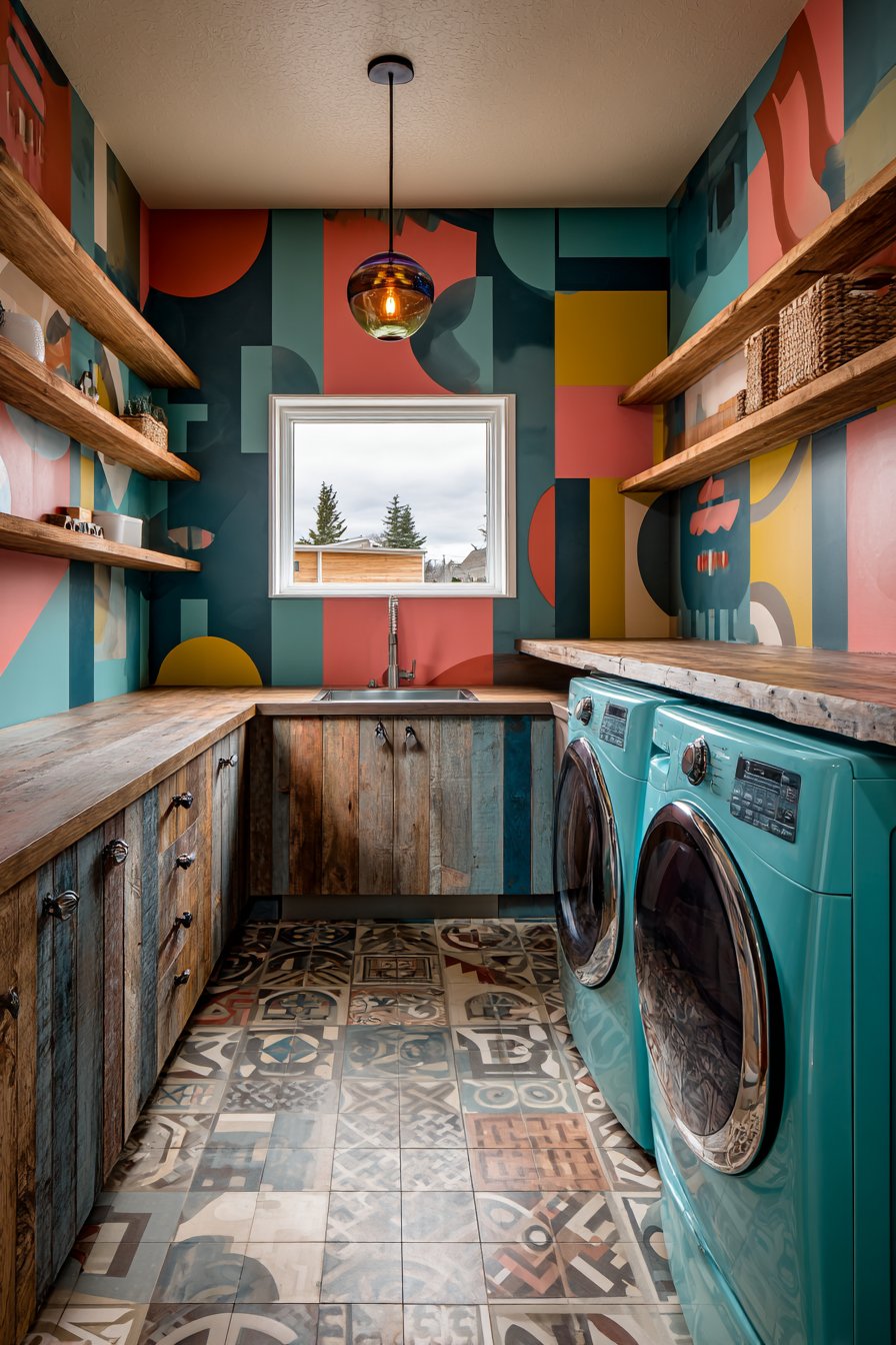 Geometric Glamour with Vintage Flair