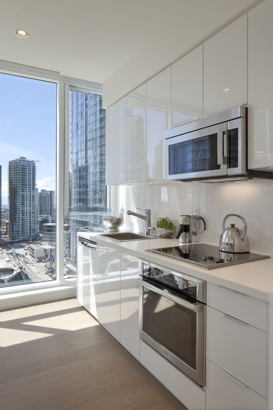 Pure White High-Gloss Elegance