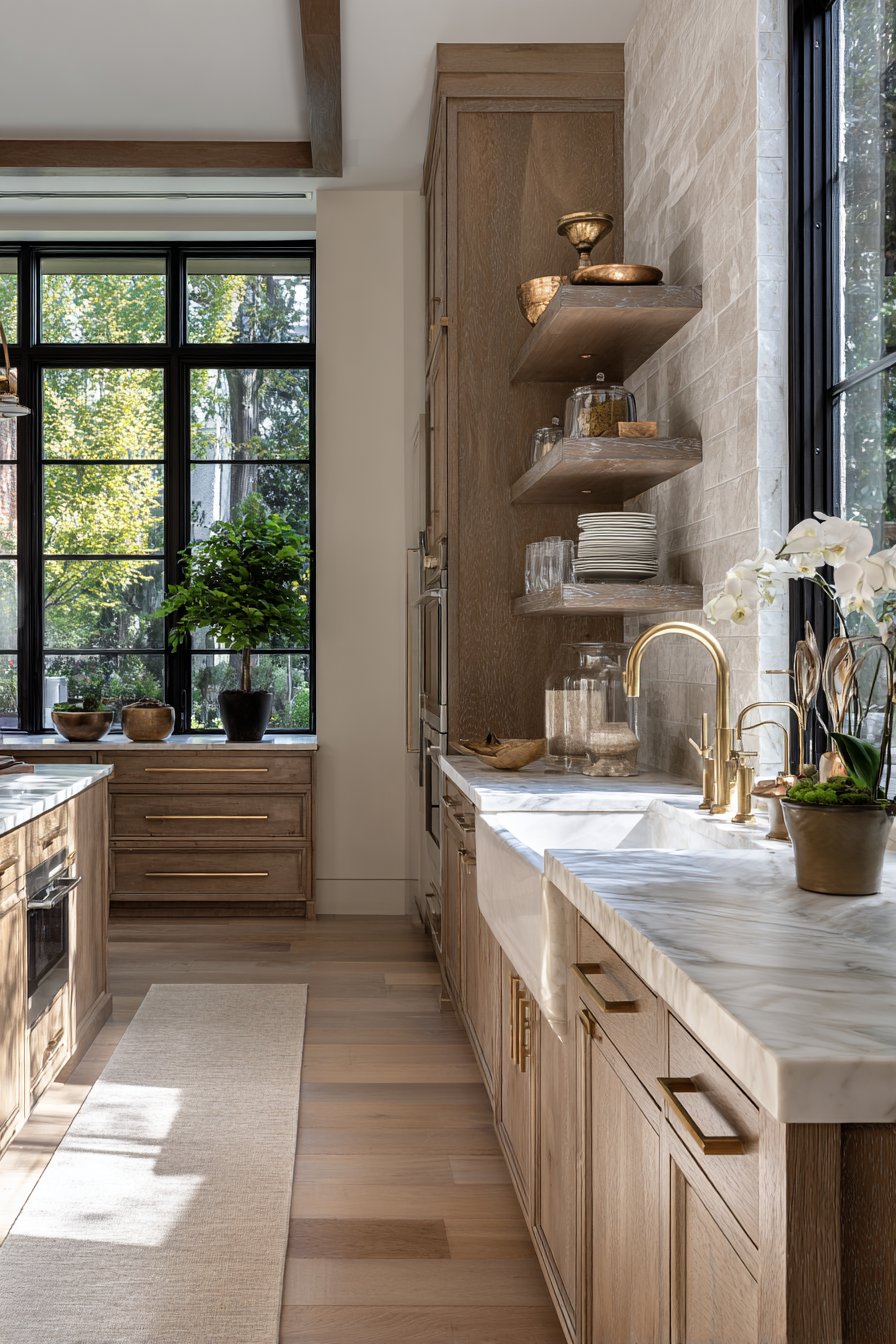 Modern Geometric Gold Statement Kitchen