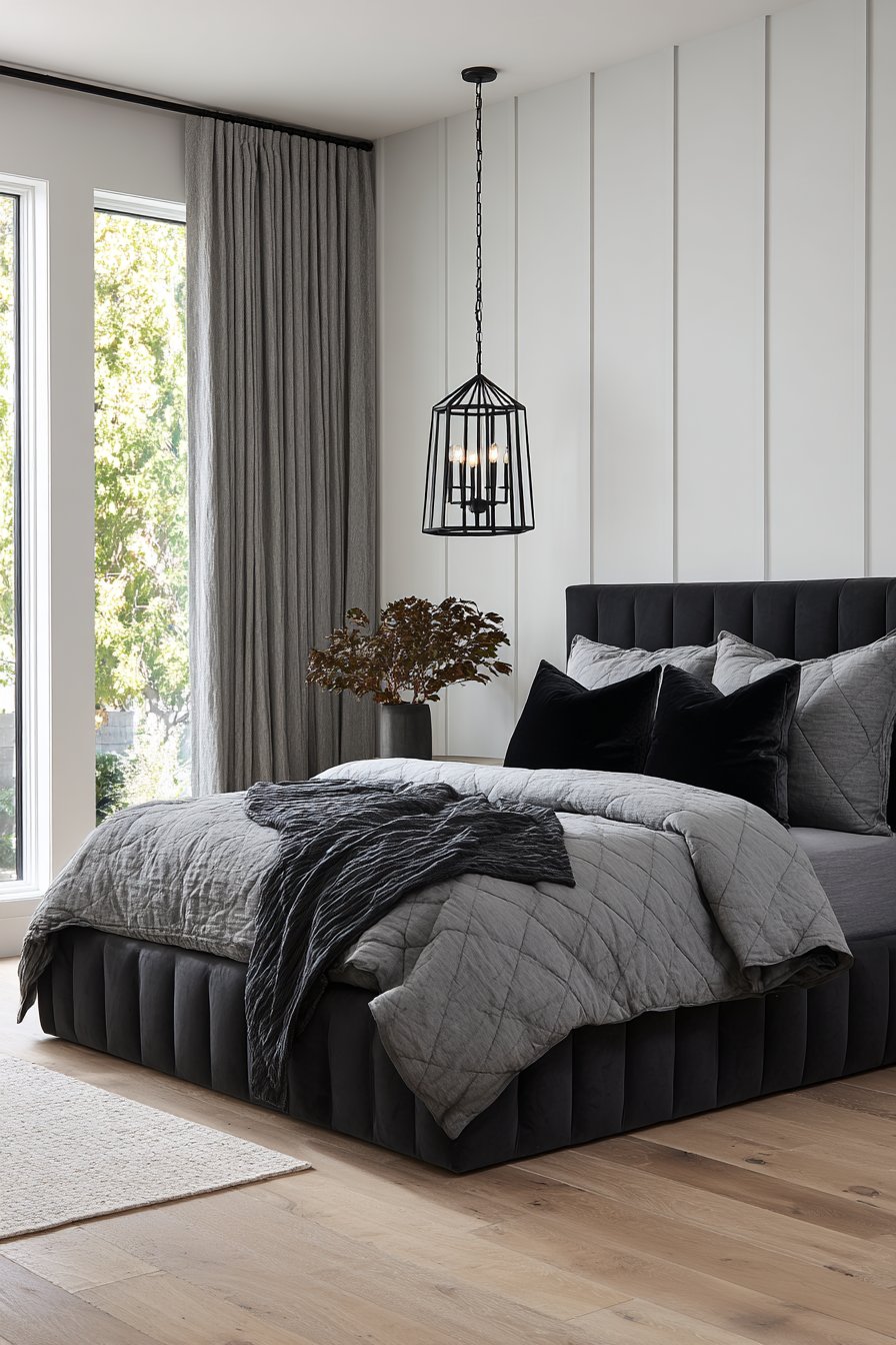 Modern Channel-Tufted Platform Bed Sanctuary