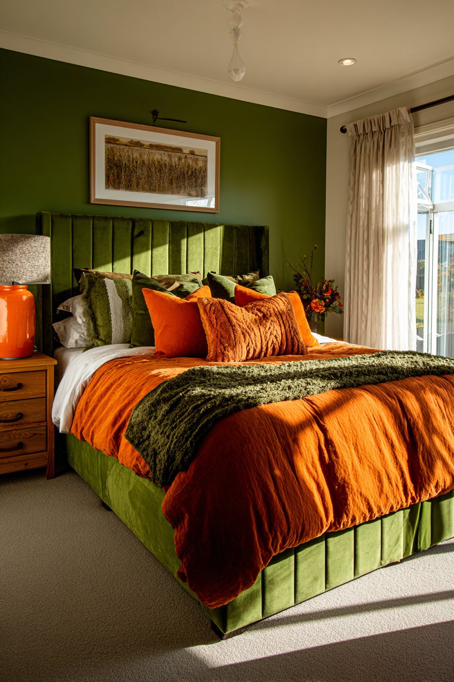 Vibrant Sage and Burnt Orange Sanctuary