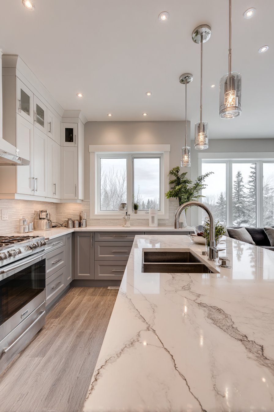 Sophisticated Shaker-Style Two-Tone Kitchen