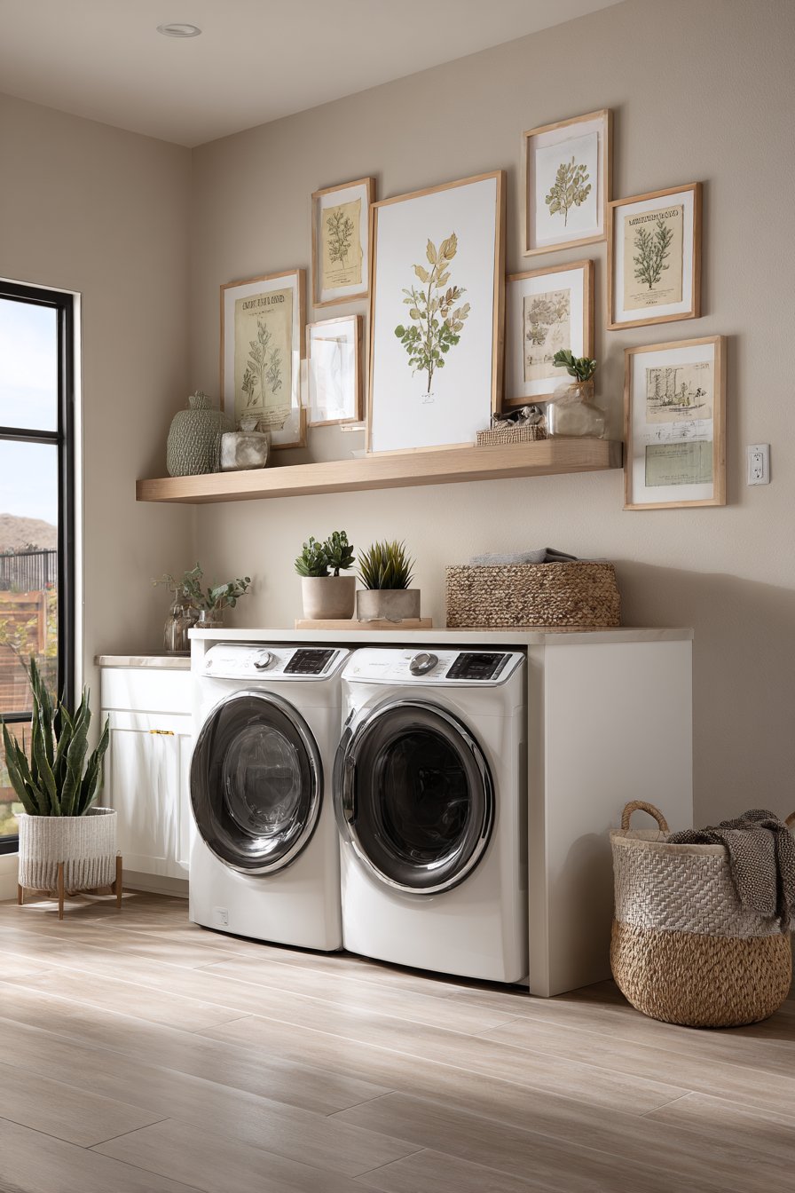 Botanical Gallery Wall with Natural Elements