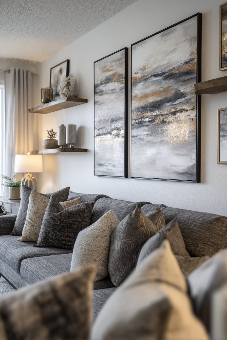 Contemporary Abstract Art Statement Wall