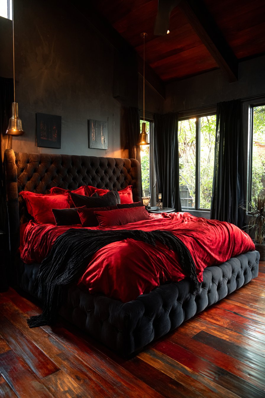Luxurious Tufted Platform Bed Sanctuary
