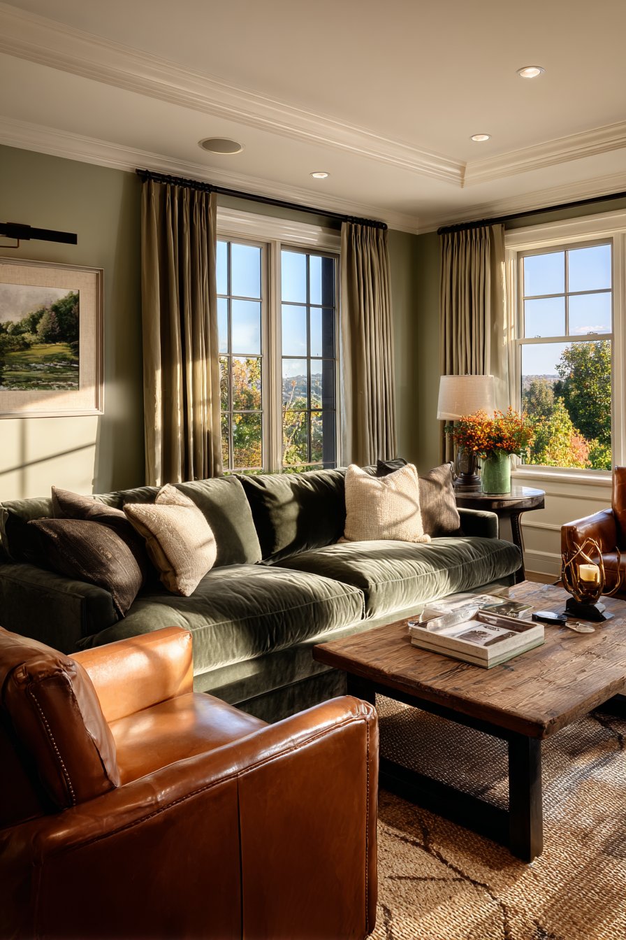 Plush Velvet and Leather Elegance