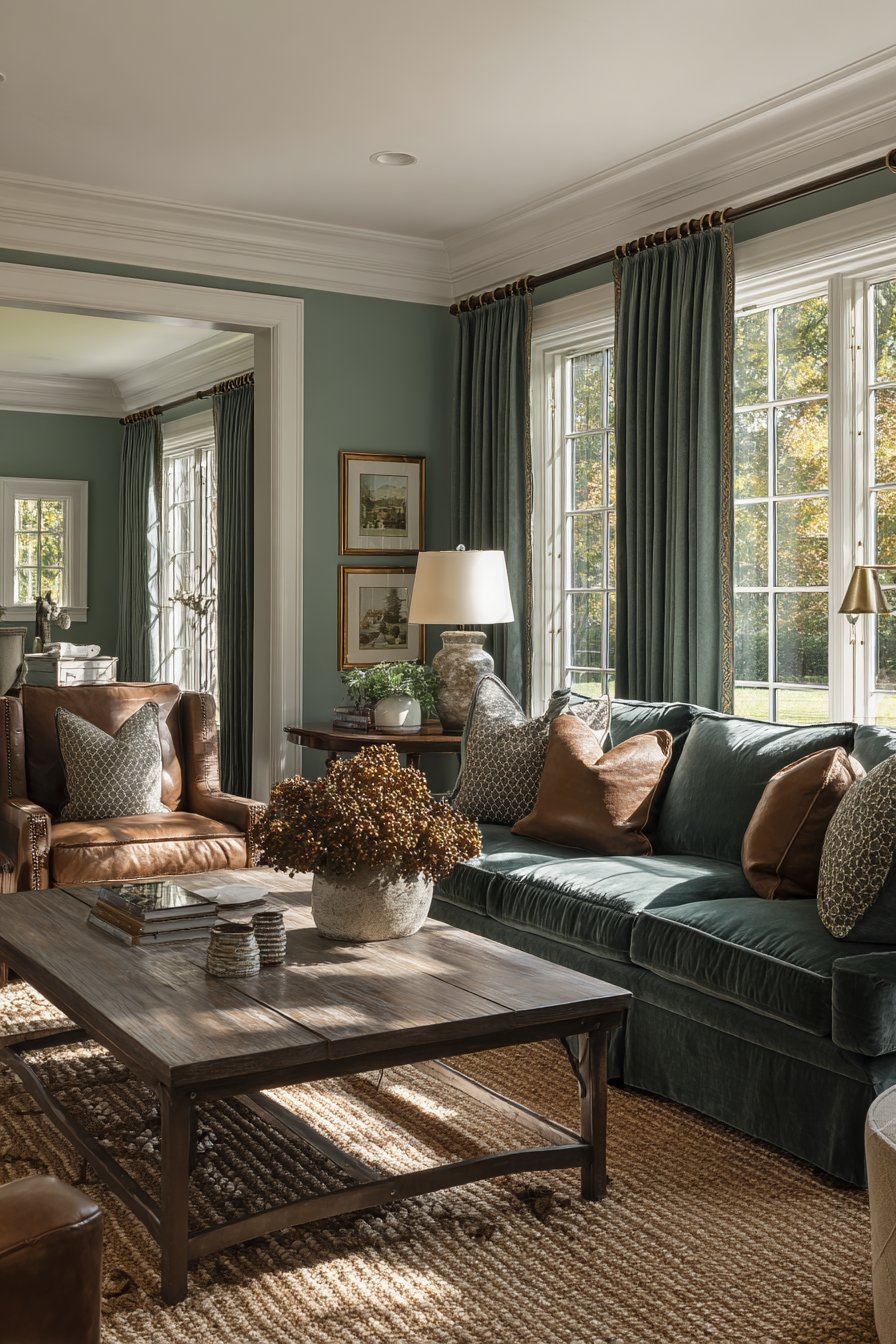 Plush Velvet and Leather Elegance