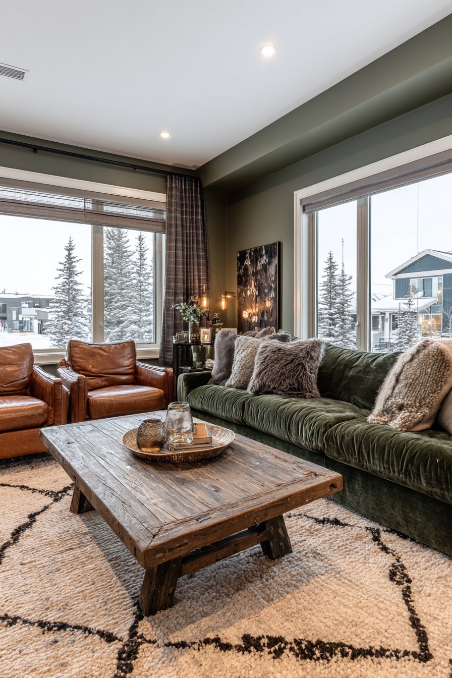 Plush Velvet and Leather Elegance