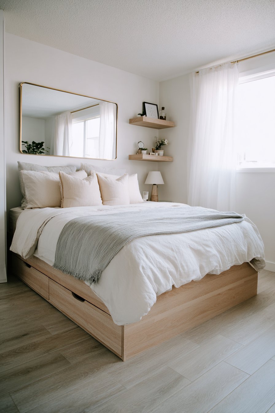 Platform Bed with Built-In Storage