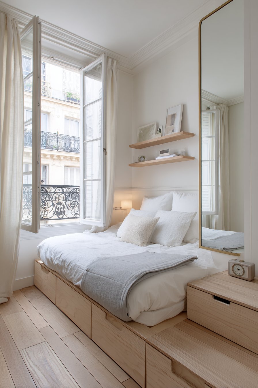 Platform Bed with Built-In Storage