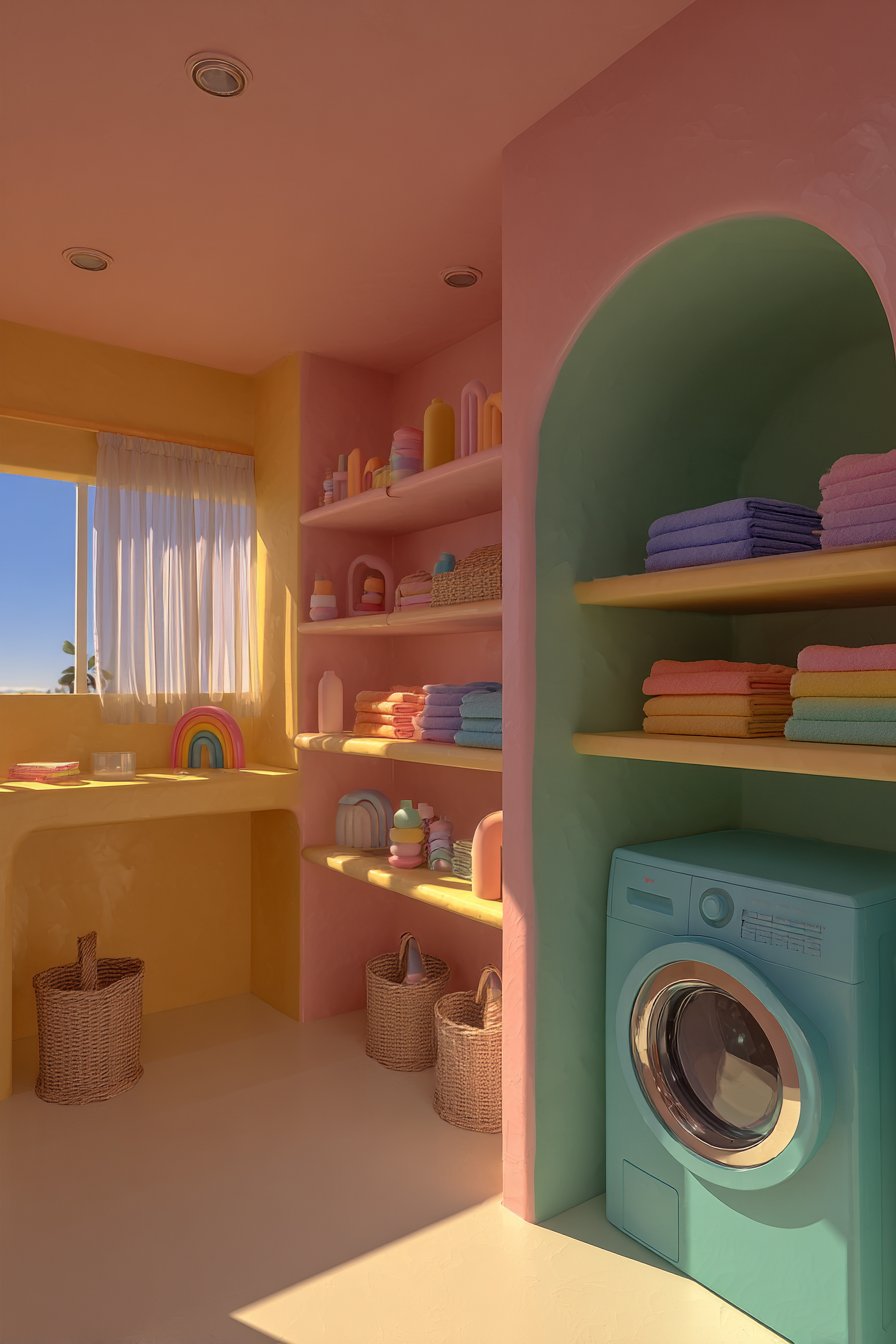 Vibrant Color-Blocked Playful Paradise