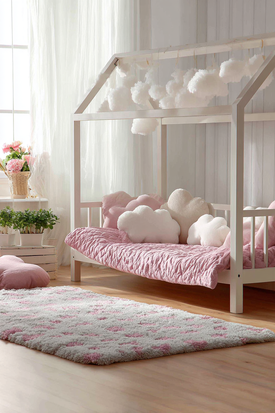 Cloud-Soft Pink Sanctuary with Playful Elements