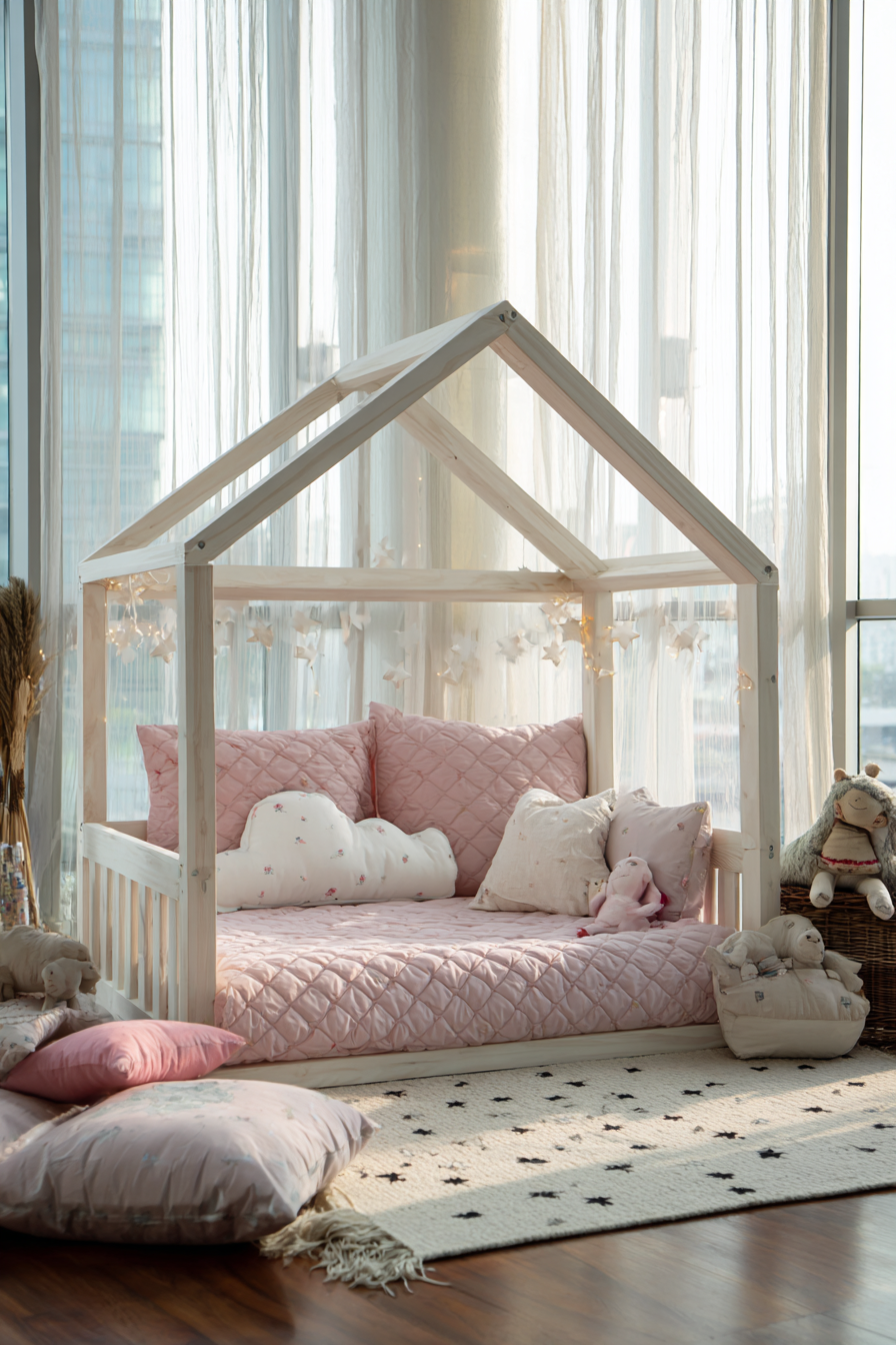 Cloud-Soft Pink Sanctuary with Playful Elements