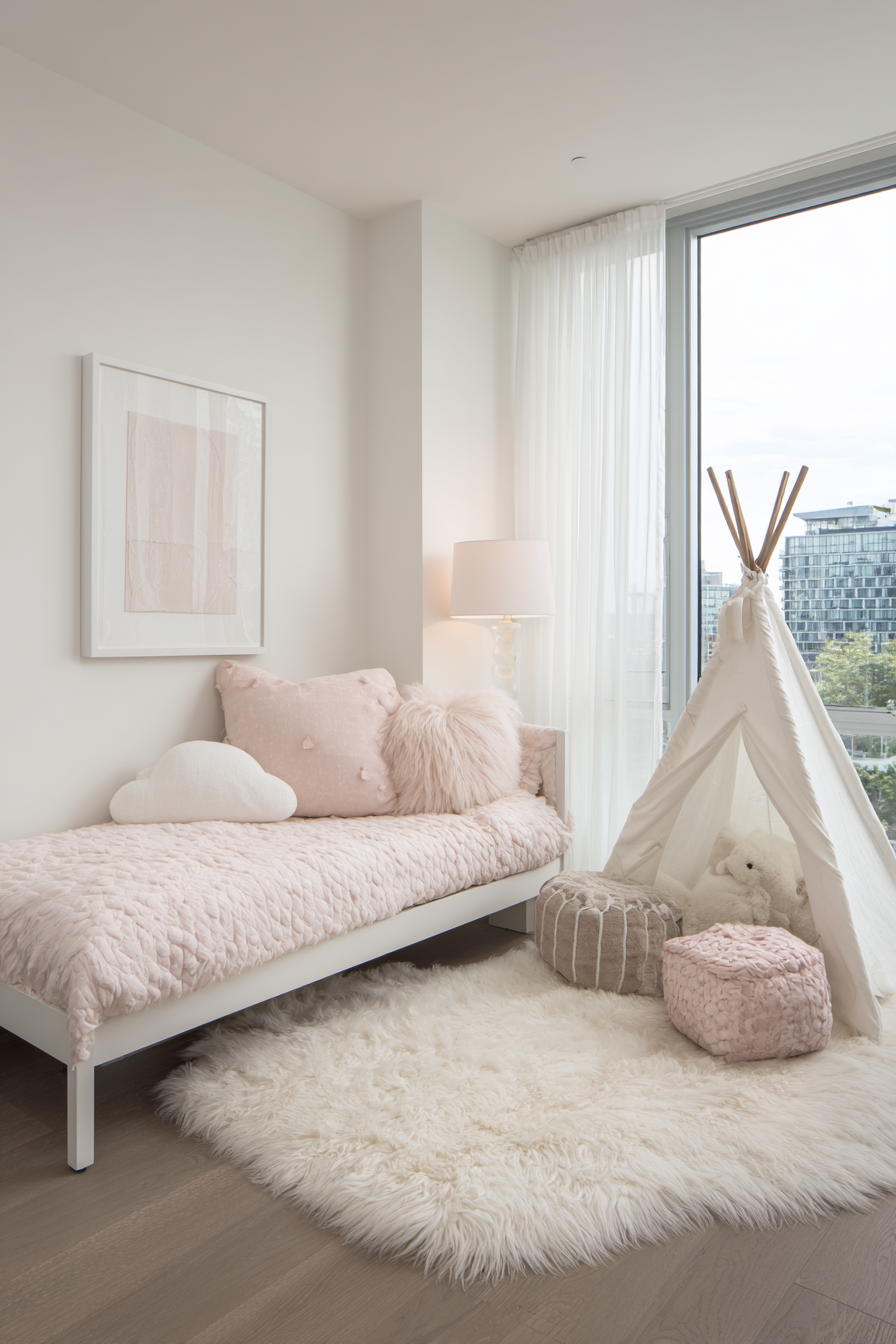 Cloud-Soft Pink Sanctuary with Playful Elements