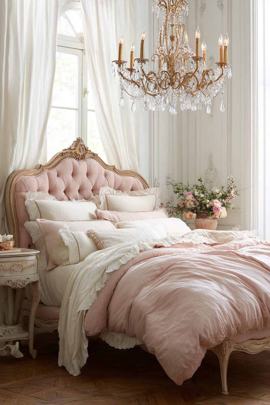 Blush Pink Velvet Bedroom Sanctuary