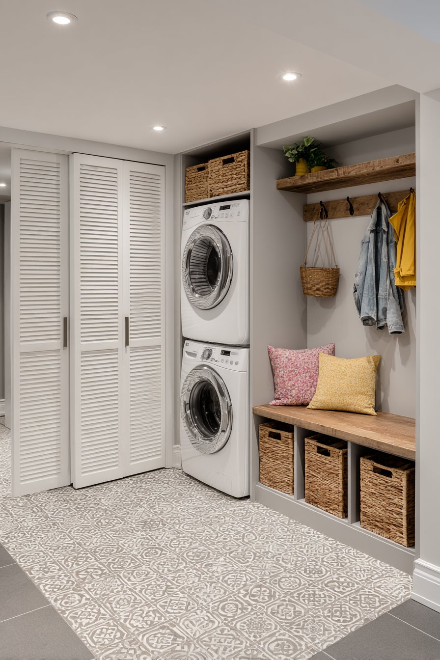 Concealed Appliances with Mudroom Function