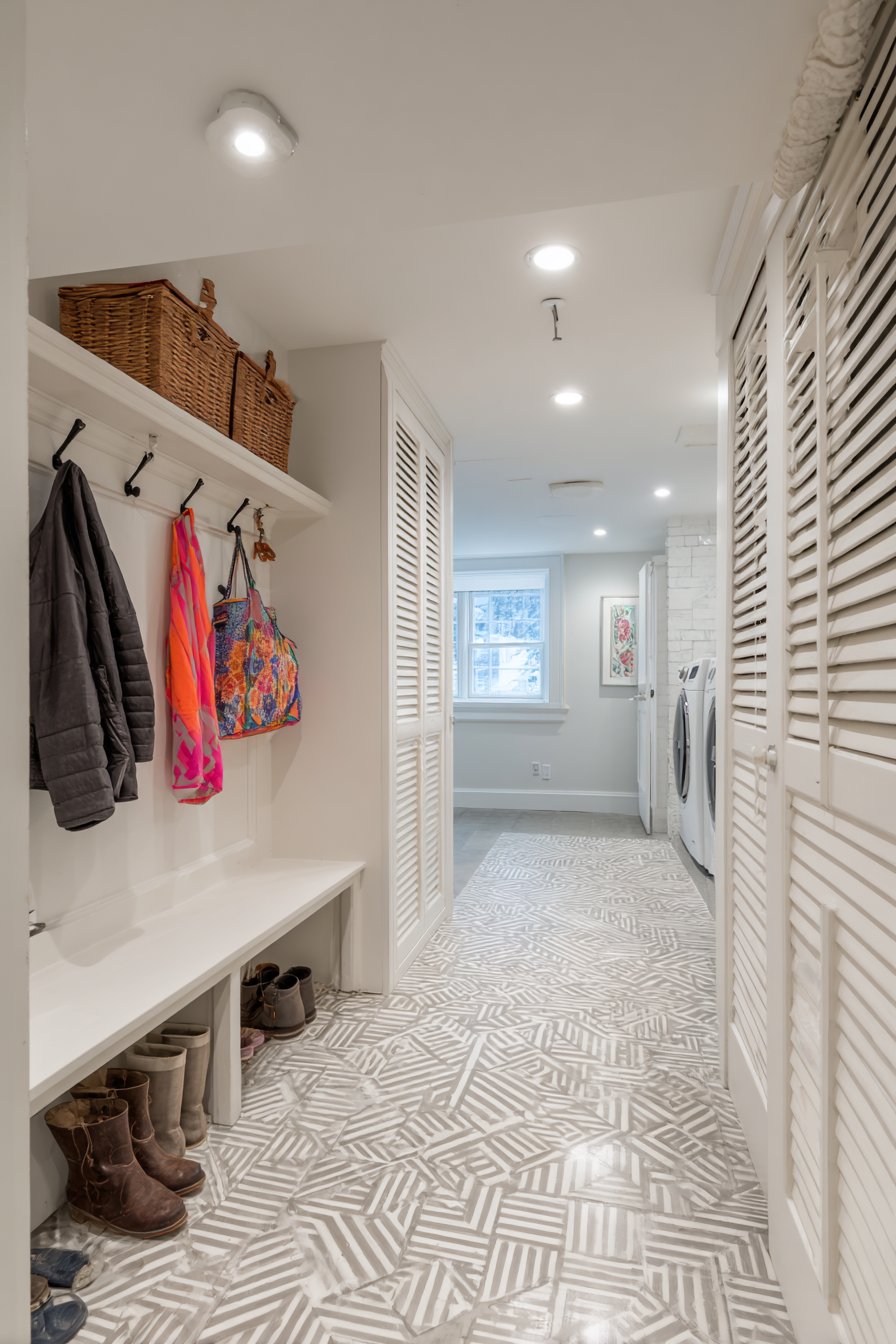 Concealed Appliances with Mudroom Function
