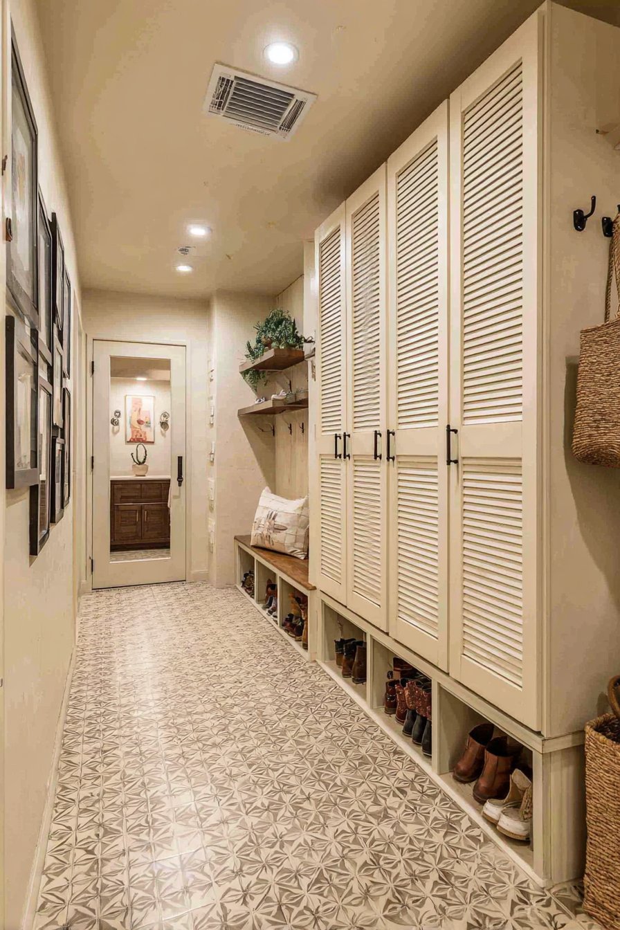 Concealed Appliances with Mudroom Function