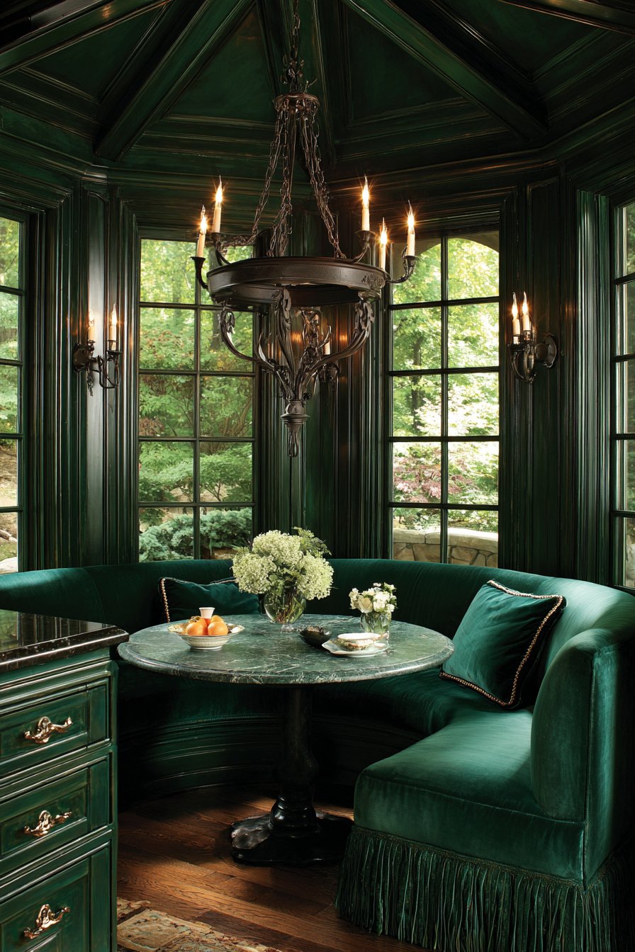 Contemporary Moss Green with LED Lighting