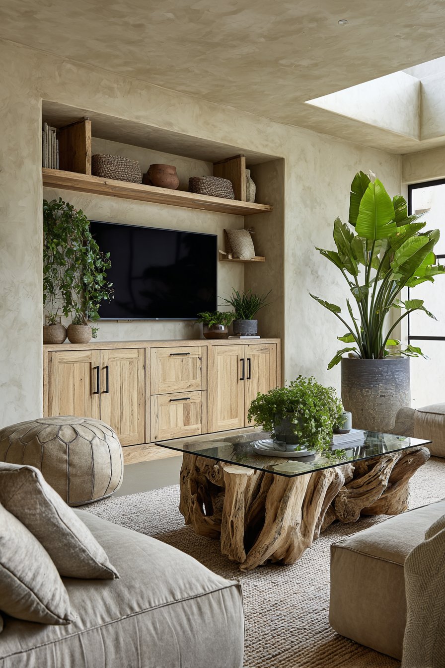 Oak Cabinetry Media Wall