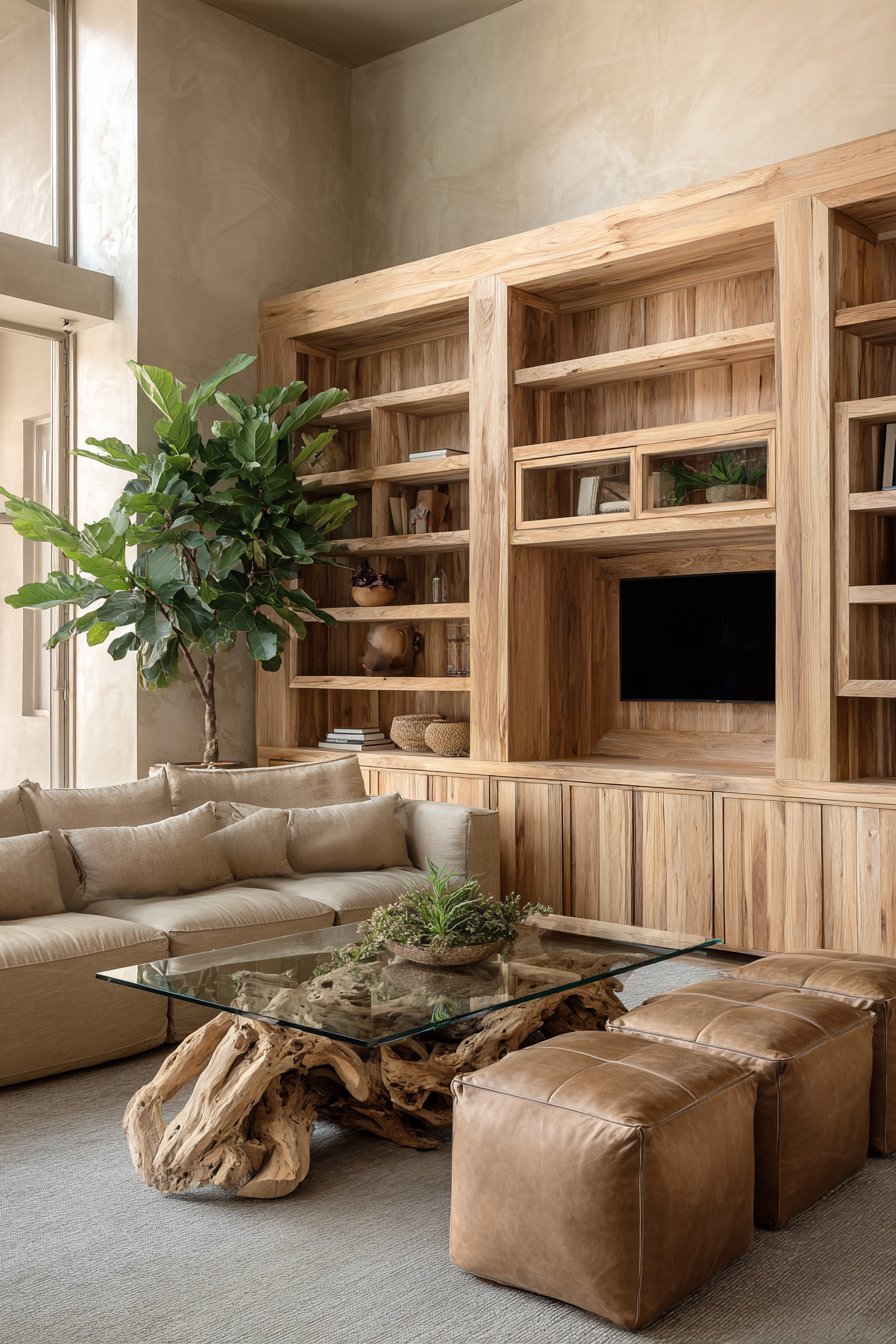 Oak Cabinetry Media Wall
