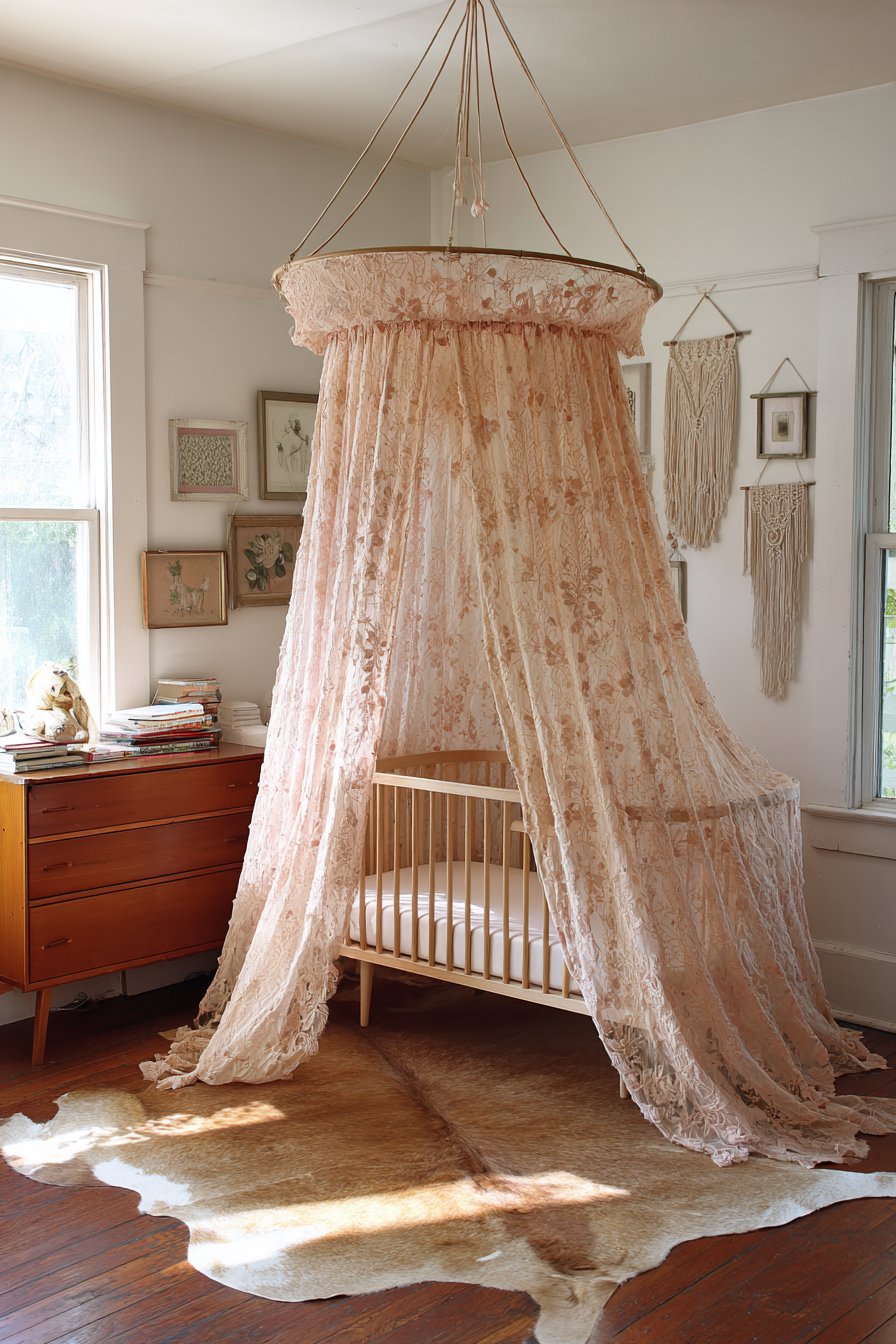 Vintage Fabric Canopy Romance