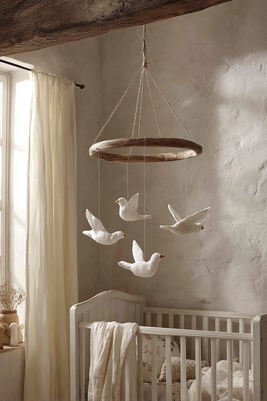 Vintage Cradle Corner Arrangement