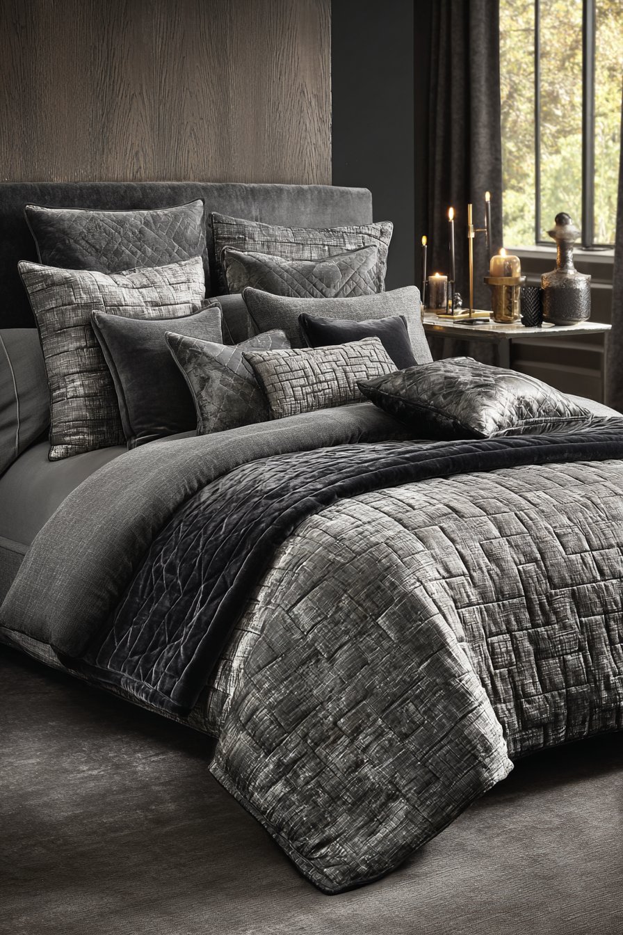 Luxurious Layered Bedding Textiles