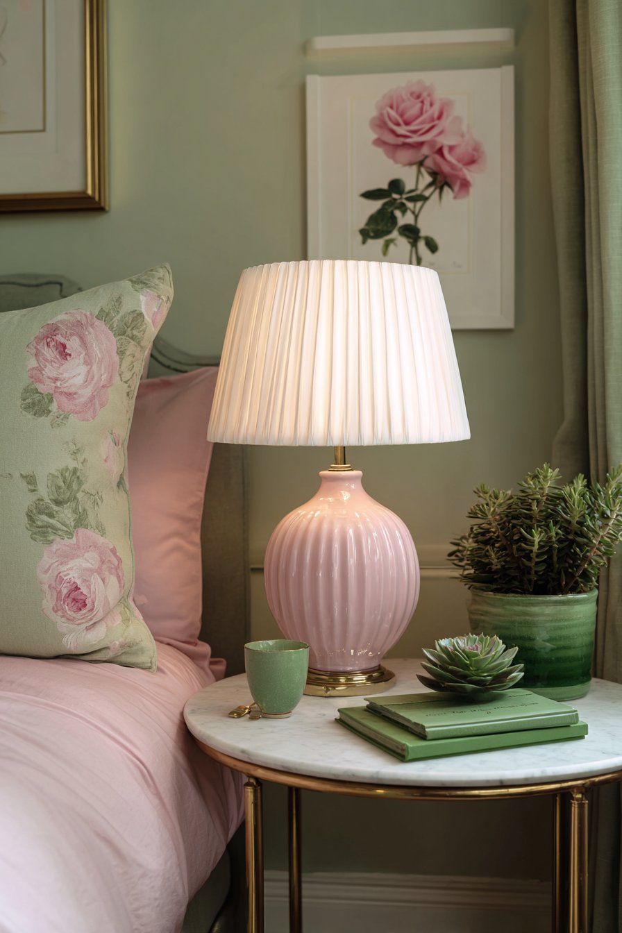  Nightstand Styling with Marble and Brass