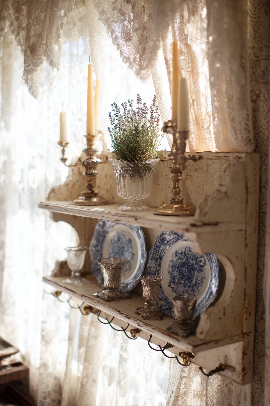 French Country Chicken Wire Étagère