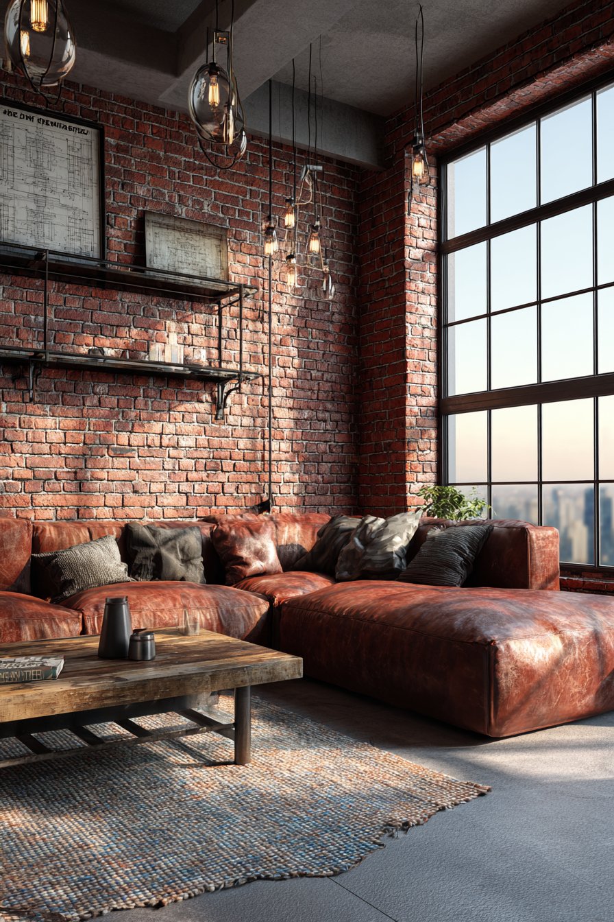 Industrial Loft Exposed Brick Wall Collection