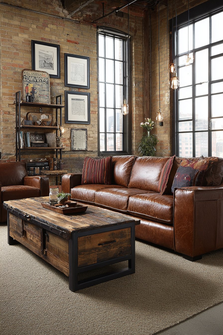 Industrial Loft Exposed Brick Wall Collection