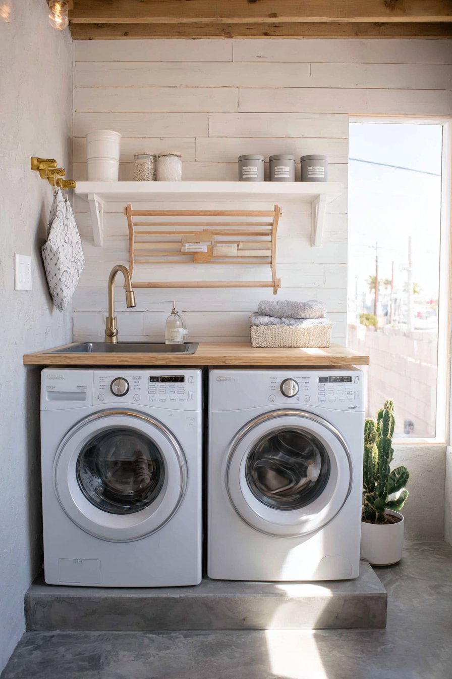 Exposed Appliances on Tiled Platform