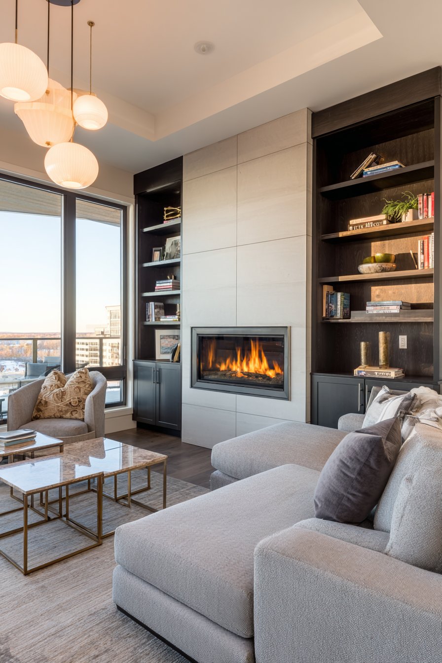 Monochromatic Elegance with Flexible Brass Accents