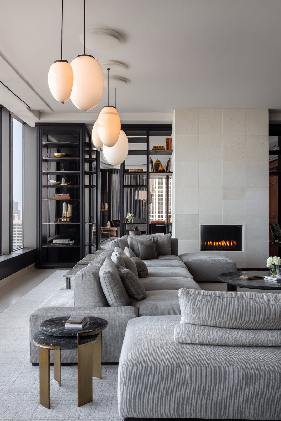 Monochromatic Elegance with Flexible Brass Accents