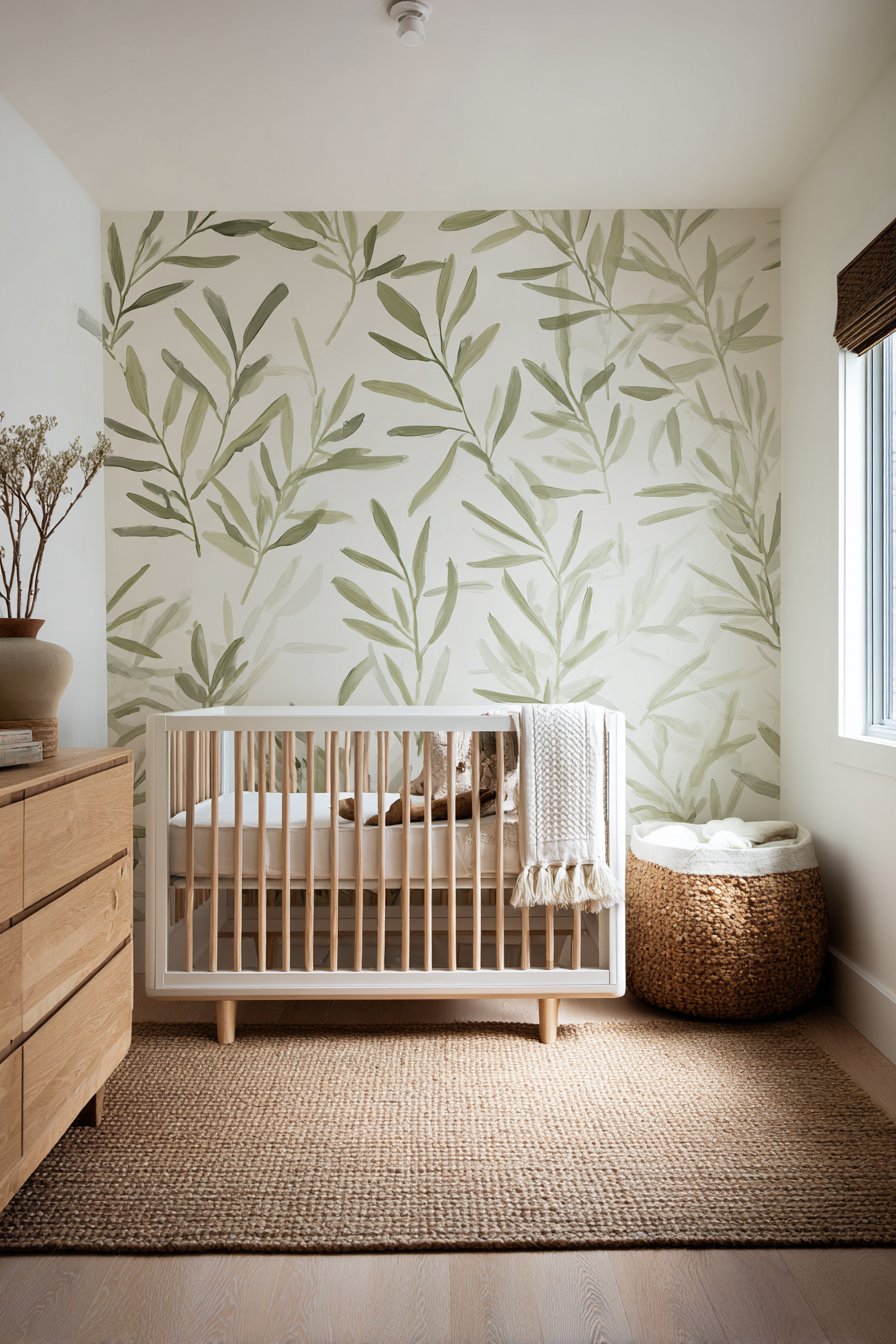 Botanical Wallpaper as Artistic Focal Point