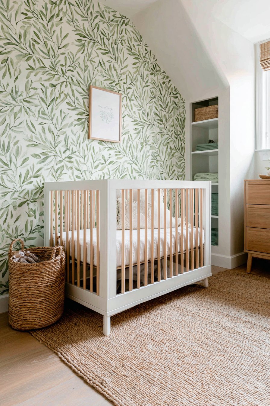 Botanical Wallpaper as Artistic Focal Point