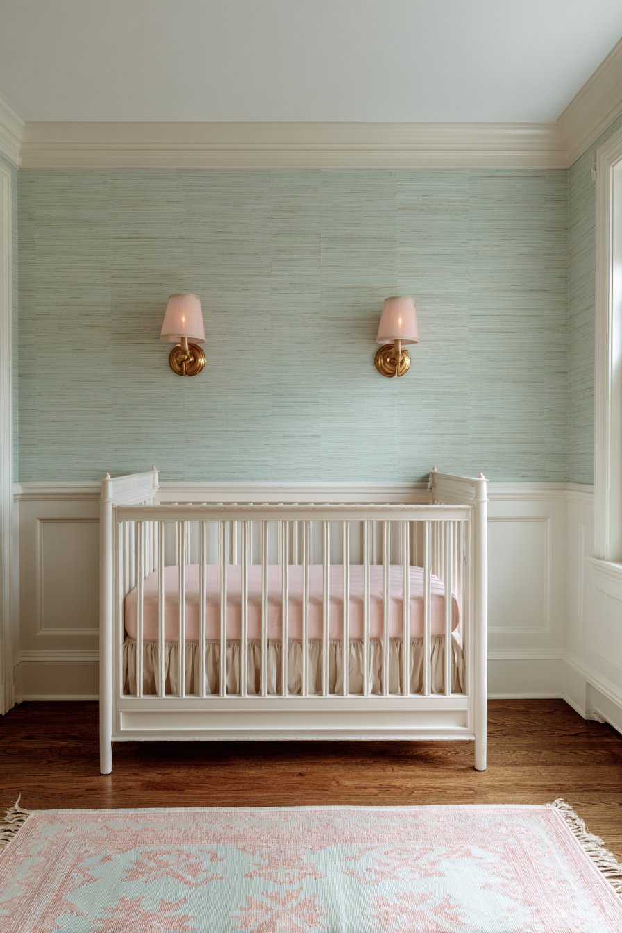 Textured Grasscloth Accent Wall